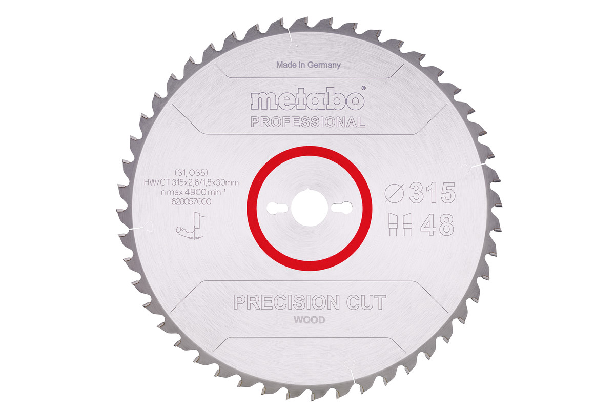 Sägeblatt "precision cut wood - professional", 315x30, Z48 WZ 0° (628057000) 