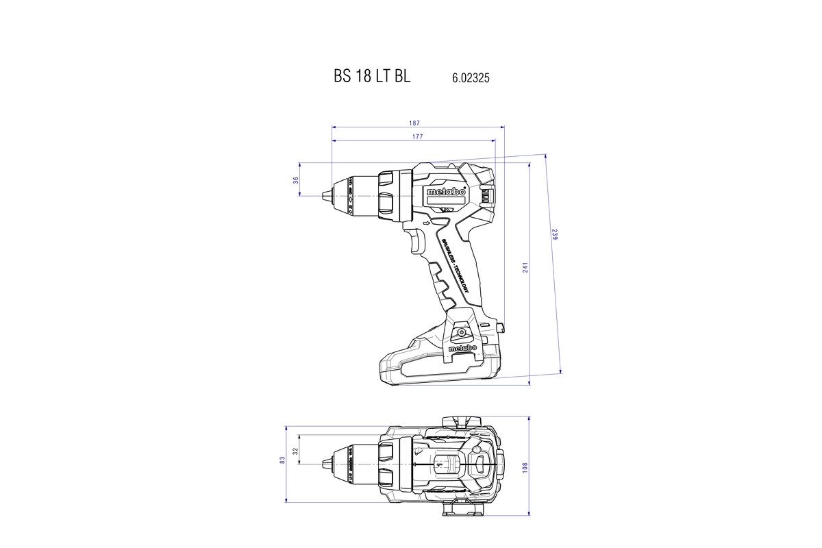 BS 18 LT BL (602325840) Akku-Bohrschrauber | Metabo Elektrowerkzeuge