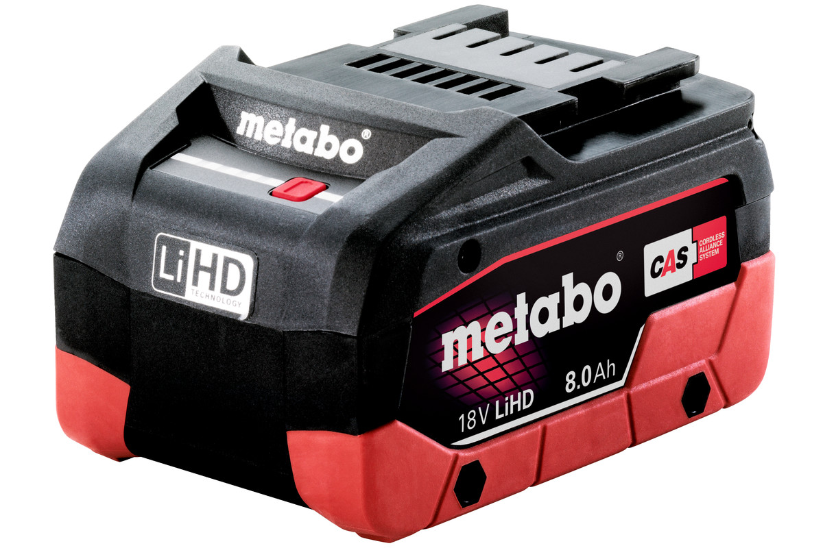 Batterie LiHD 18 V - 8,0 Ah (625369000) | Outillage électroportatif Metabo.  Metabo Belgique.