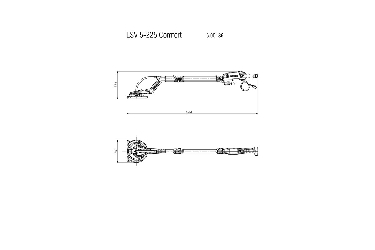 LSV 5-225 Comfort (600136000) Langnek-schuurmachine | Metabo Elektrisch  gereedschap. Metabo België
