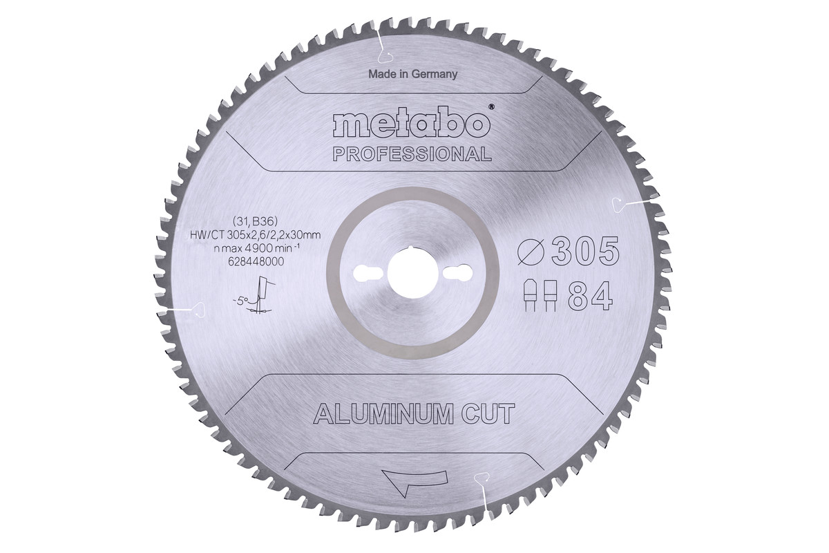 Lama "aluminium cut - professional", 305x30 Z84 FZ/TZ 5°neg (628448000) 