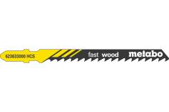 5 lame per seghetti alternativi "fast wood" 74/ 4,0 mm (623633000) 