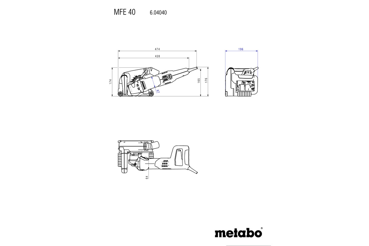 MFE 40 (604040520) Mauernutfräse | Metabo Elektrowerkzeuge