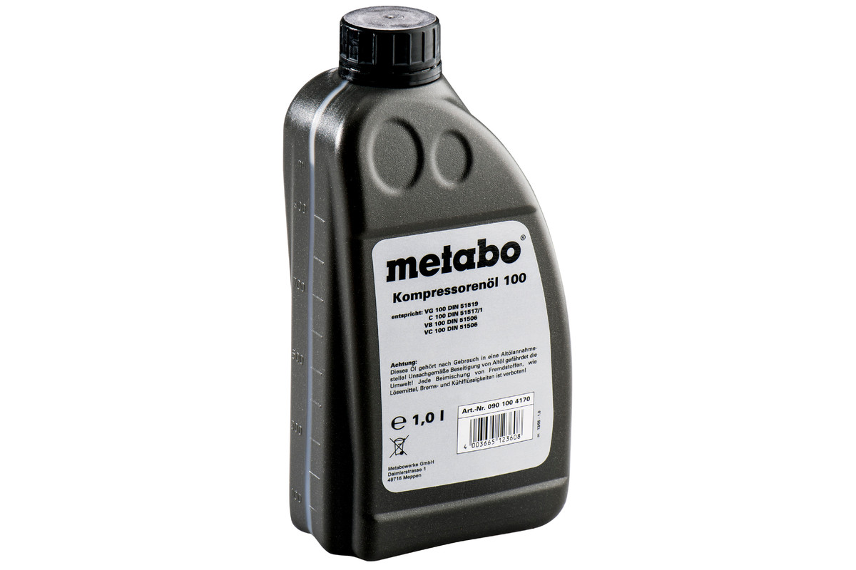 Compressor oil, 1 litre, for piston condenser (0901004170) | Metabo Power  Tools