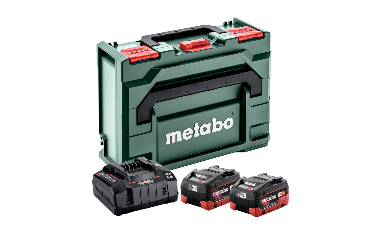 + metaBOX Power set Basic 10Ah LiHD | Metabo ASC (685142000) 2x 145 + Tools