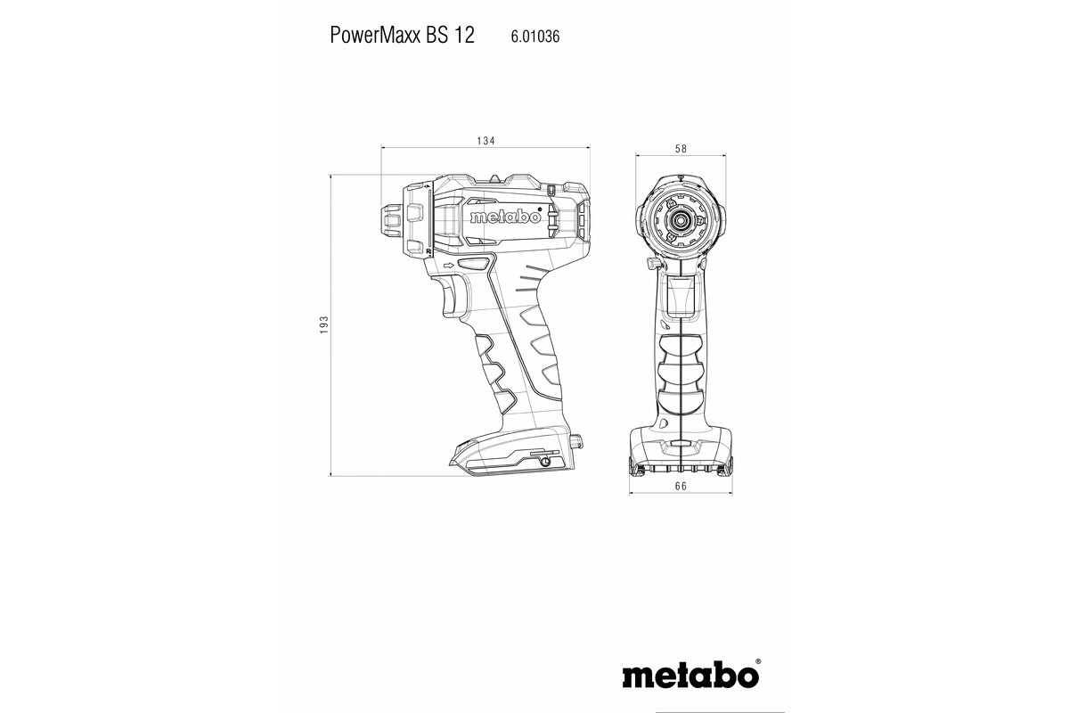 Set PowerMaxx BS 12 (601036900) Cordless drill / screwdriver | Metabo Power  Tools