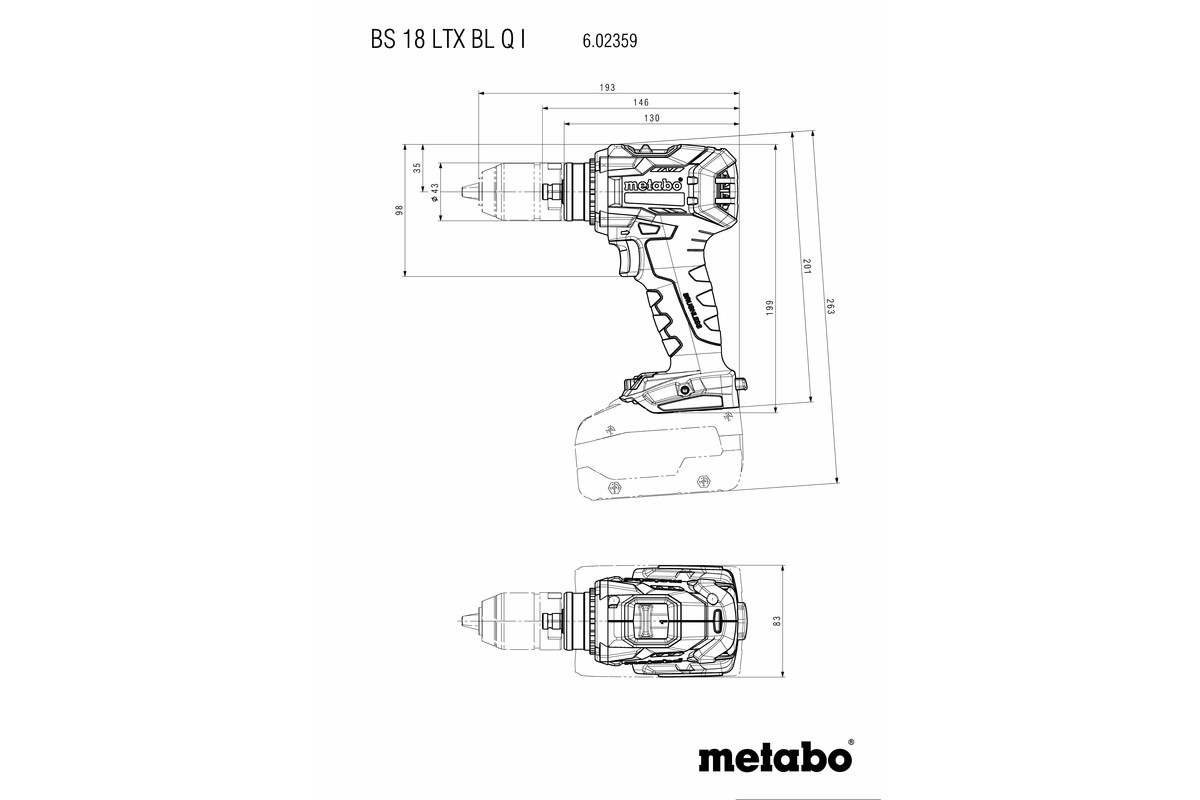 BS 18 LTX BL Q I (602359660) Akumulátorový vrtací šroubovák | Metabo  elektrické nářadí