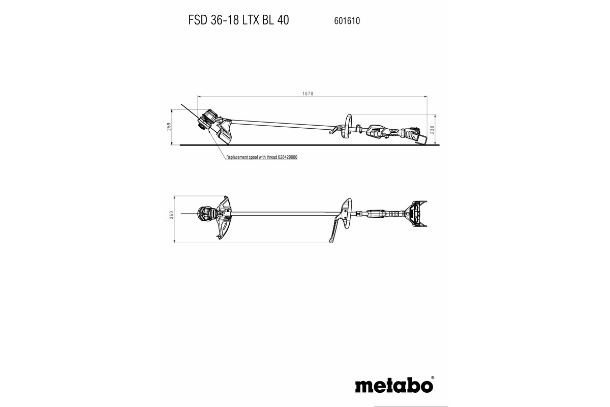 FSD 36-18 LTX BL 40 (601610850) Akku-Freischneider | Metabo Elektrowerkzeuge