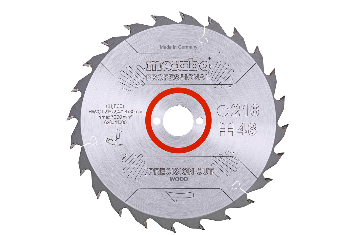 Saeleht "precision cut wood - professional", 216x30, Z48 WZ 5° neg. (628041000) 