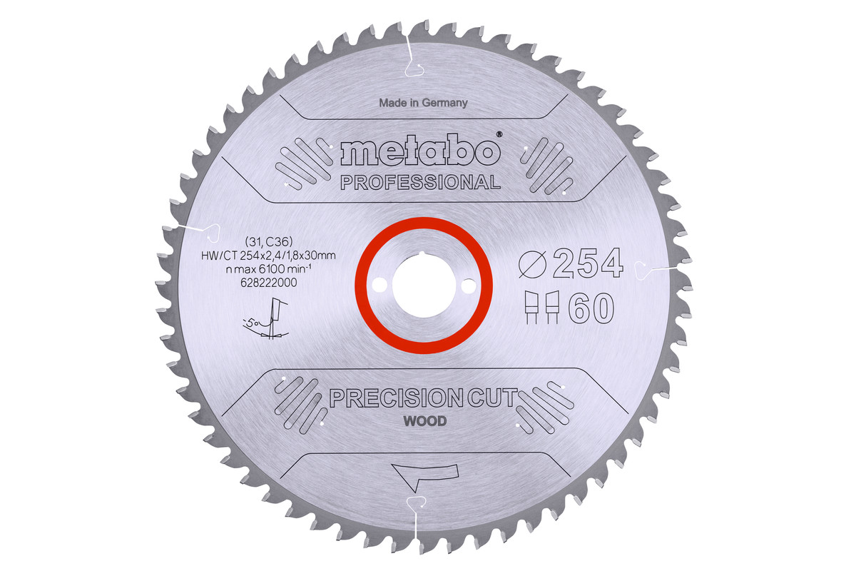 Saeleht "precision cut wood - professional", 254x30, Z60 WZ 5° neg. (628222000) 