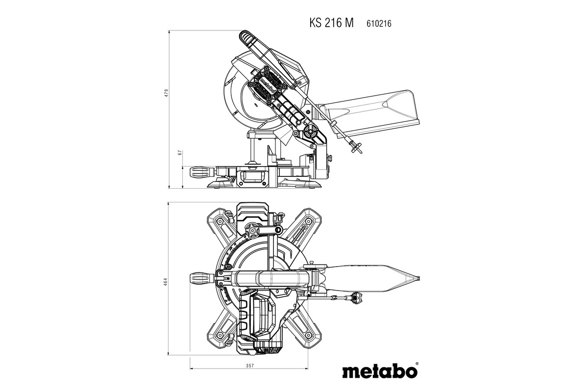 KS 216 M (610216000) Scie à onglets | Outillage électroportatif Metabo