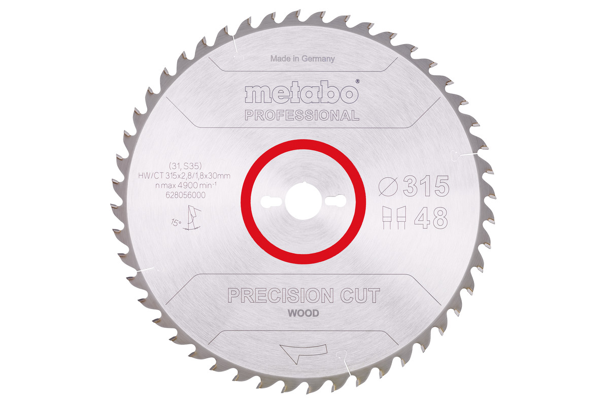 Fűrészlap "precision cut wood - professional", 315x30, Z48 WZ 15° (628056000) 