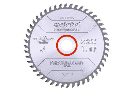 Fűrészlap "precision cut wood - professional", 220x30, Z48 DZ/HZ 10° (628043000) 