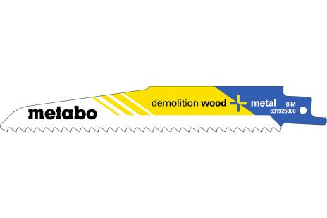 5 tiesinio pjūklo geležtės „demolition wood + metal“ 150 x 1,6 mm (631925000)