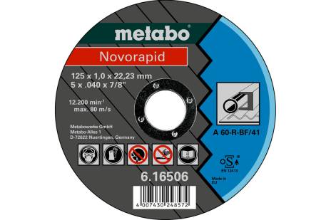 Novorapid 125 x 1,0 x 22,23 mm, tēraudam, GF 41 (616506000) 