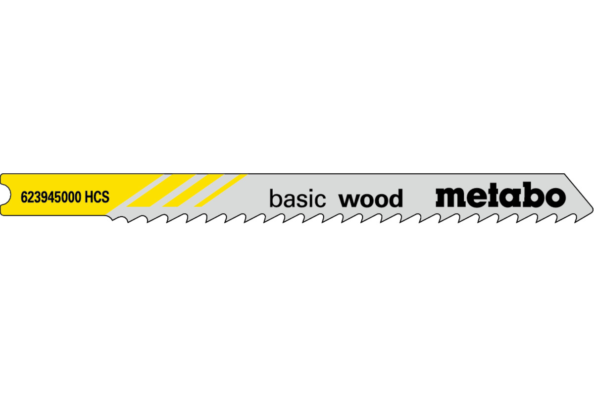 5 U-decoupeerzaagbladen "basic wood" 74/3,0 mm (623945000) 