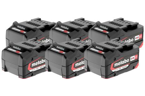 Sett med 6 x Li-Power batteri 18 V - 4.0 Ah (625151000) 