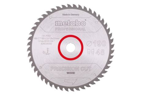 Piła tarczowa „precision cut wood – professional”, 190x20, Z48 WZ 10° (628034000) 