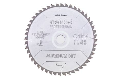 Piła tarczowa „aluminium cut – professional”, 165x20 Z48 FZ/TZ 5°ujemn. (628276000)