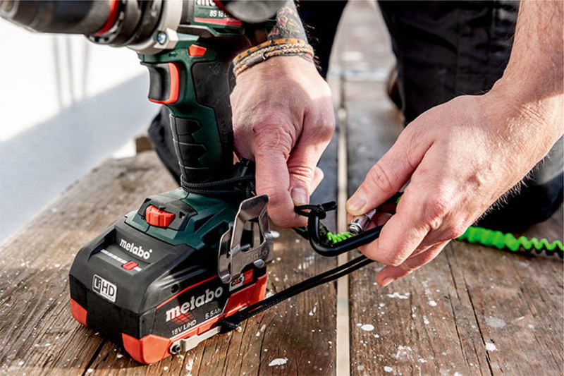 New ''Drop Secure'' Tool Tethering Accessories for both corded and cordless  power tools | Metabo Power Tools