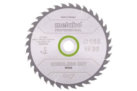 Пилкове полотно «cordless cut wood - professional», 165x20 Z36 WZ 15° (628295000) 