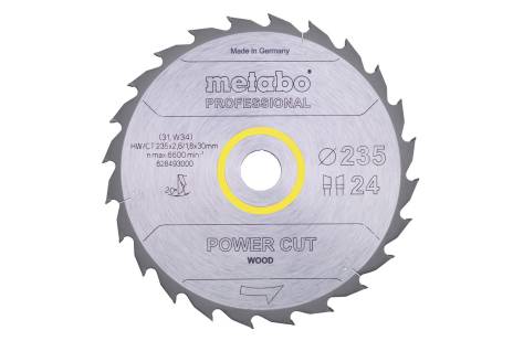 Пилкове полотно «power cut wood — professional», 235x30, Z24 WZ 20° (628493000) 