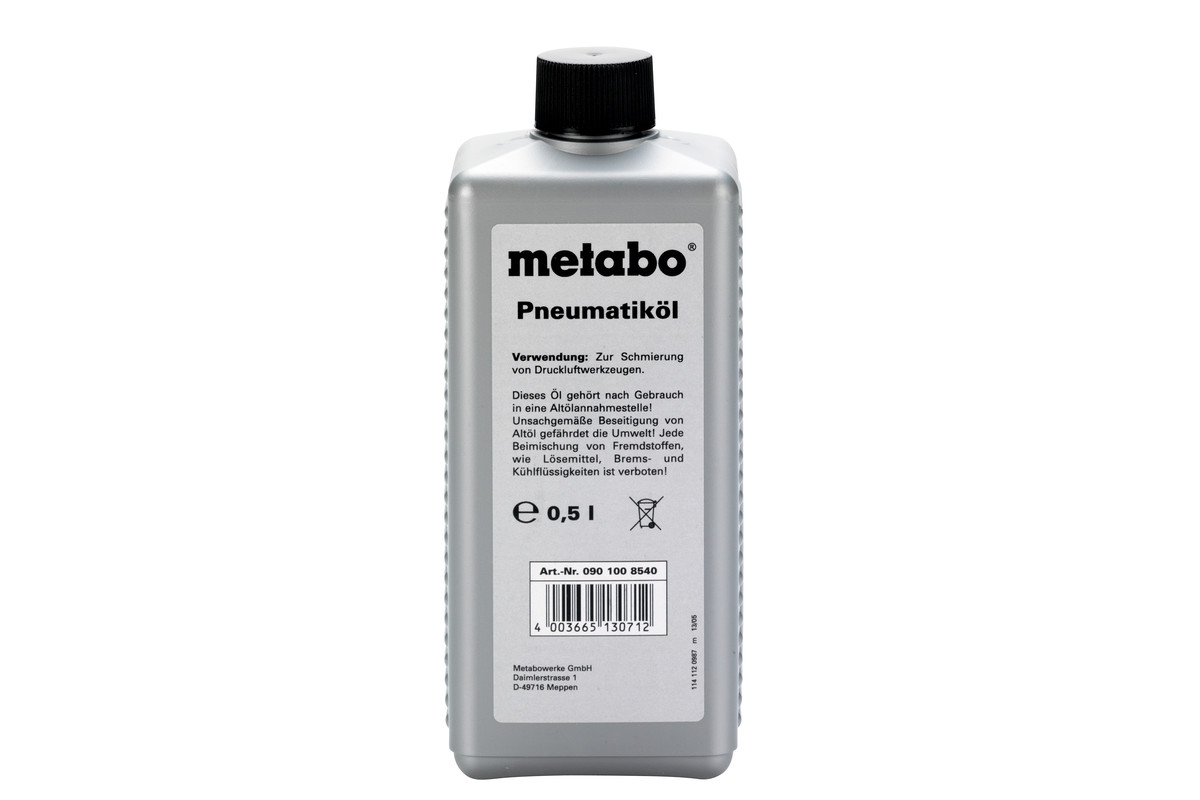 Special oil 0.5 litres for compressed air tools (0901008540) | Metabo Power  Tools