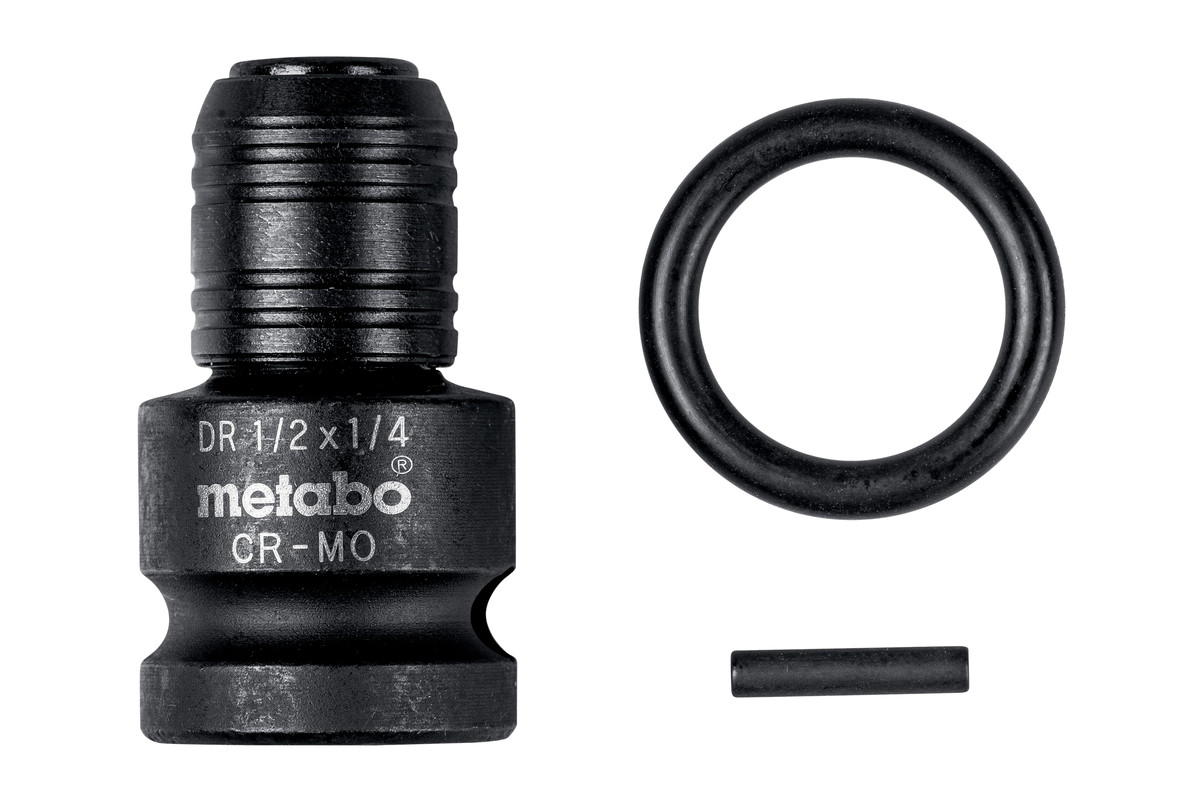 Adapter 1/2" to 1/4" E6.3, 3 pieces, impact-proof (628837000) | Metabo  Power Tools