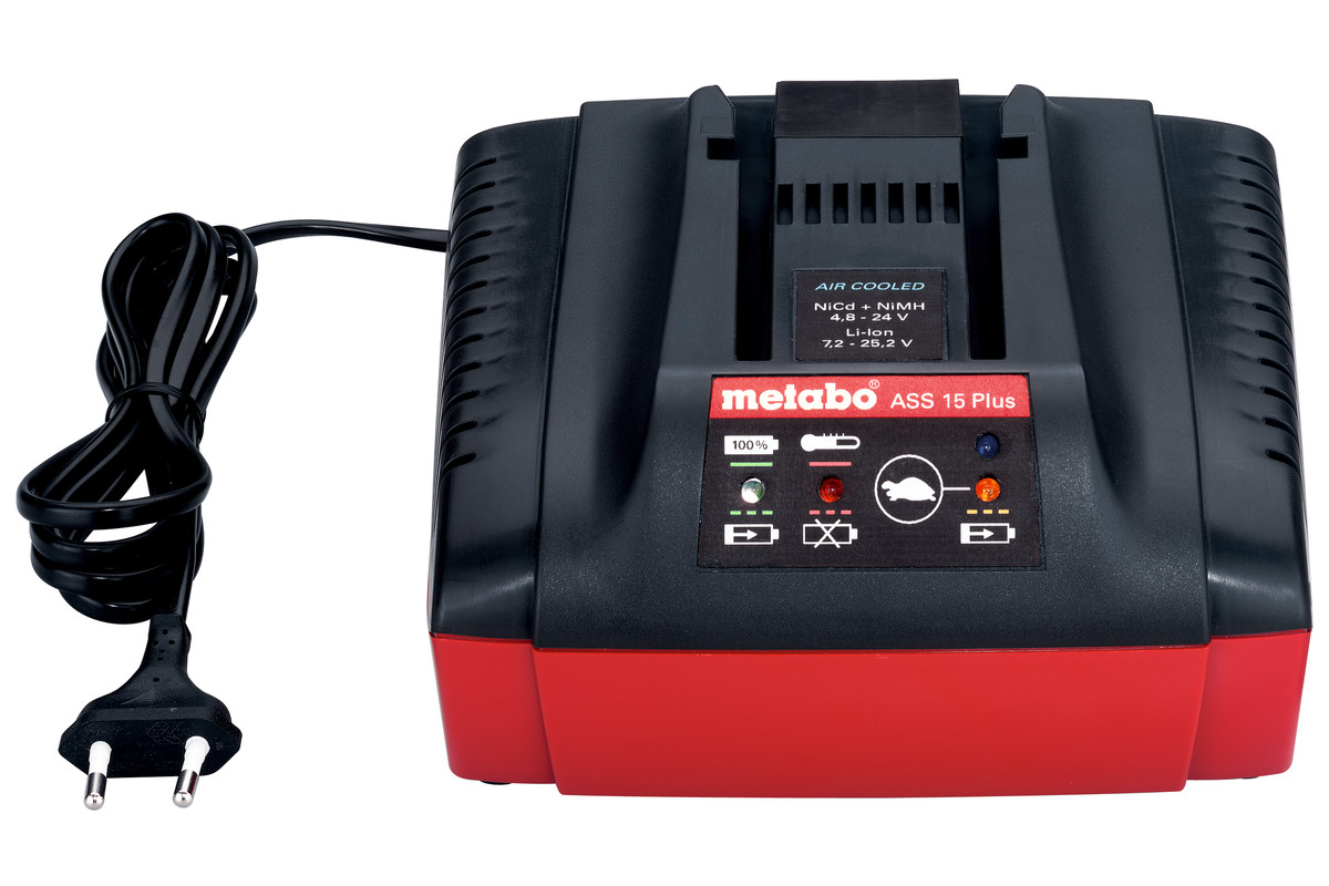 Charger ASS 15 Plus, 24-25.2 V, "AIR COOLED", USA (627285000) | Metabo  Power Tools