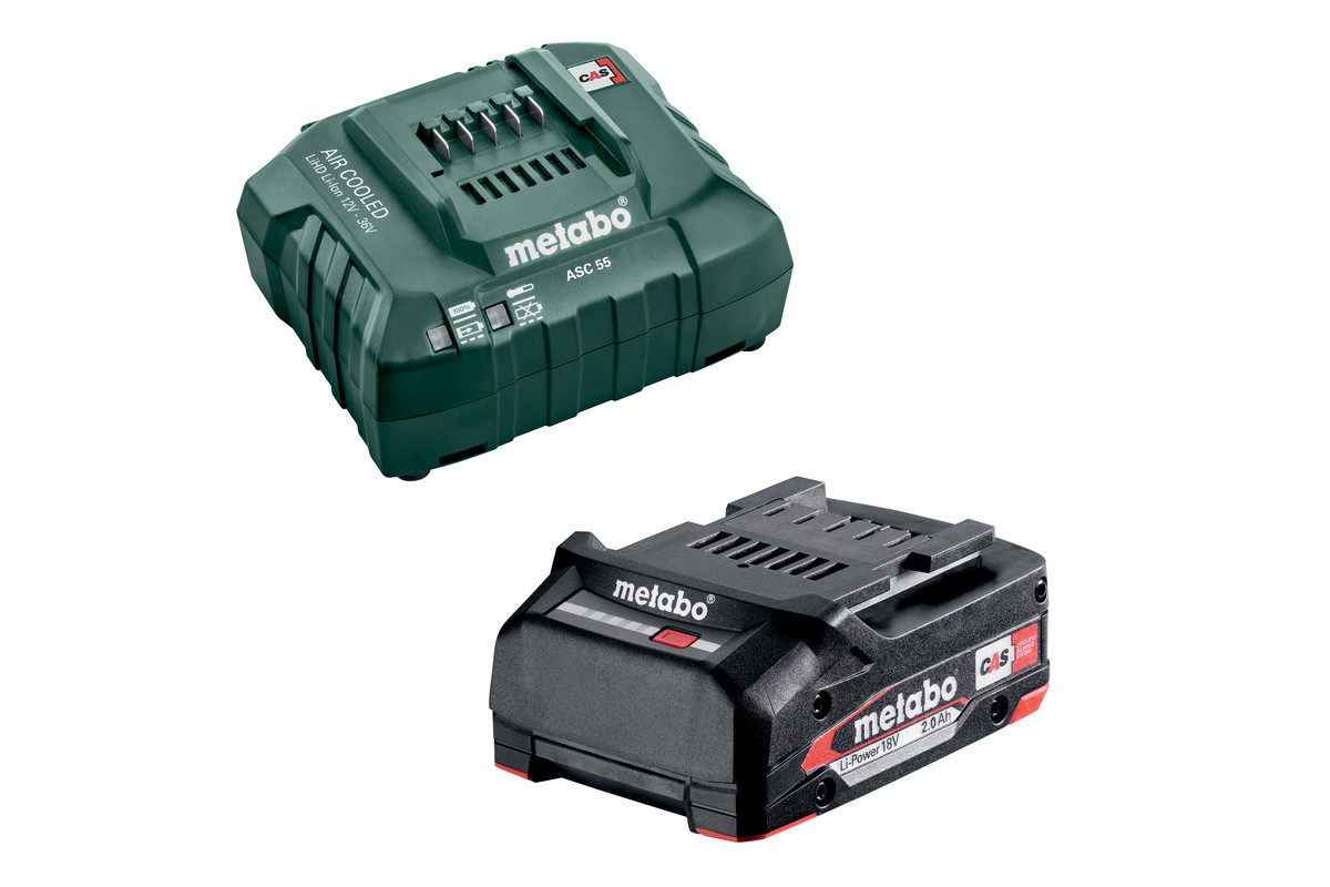 18V / 2.0Ah Li-Power compact battery pack + ASC 55 (US625026001) | Metabo  Power Tools