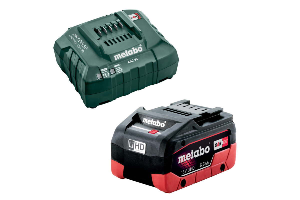 18V / 5.5Ah LiHD full-size battery pack + ASC 55 (US625368001) | Metabo  Power Tools
