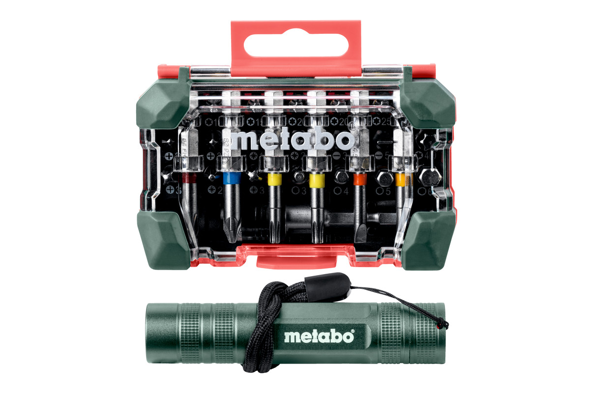Bit Box SP, 29-piece + Mini Flash Light (626721000) | Metabo Power Tools